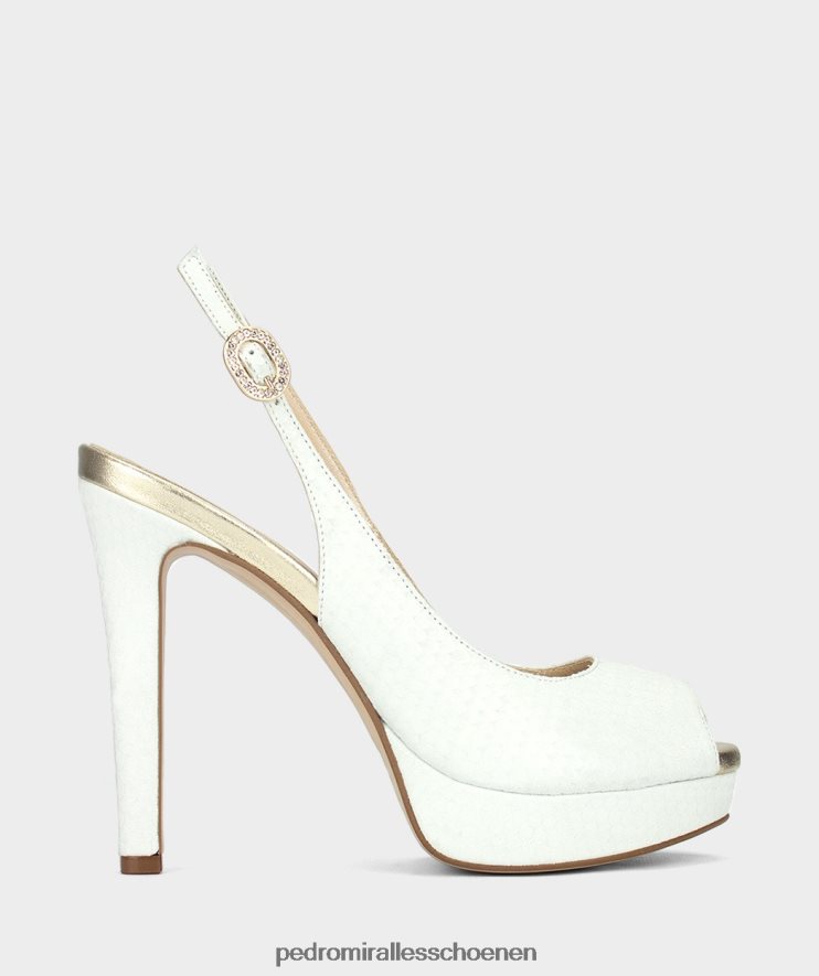 Sandalen met hak Pedro Miralles lach escama blanco BV6H8F140