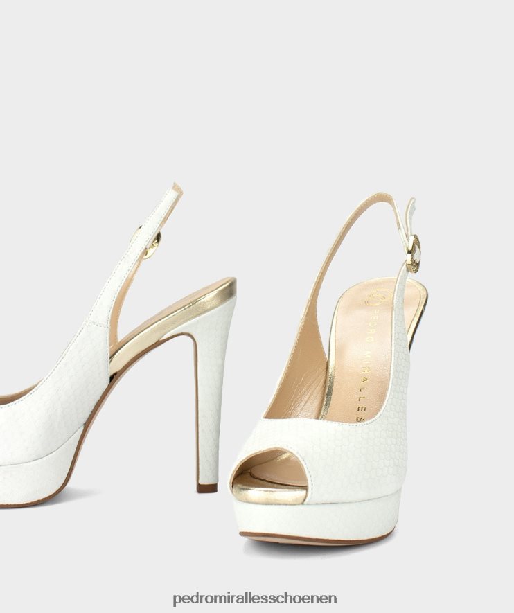 Sandalen met hak Pedro Miralles lach escama blanco BV6H8F140
