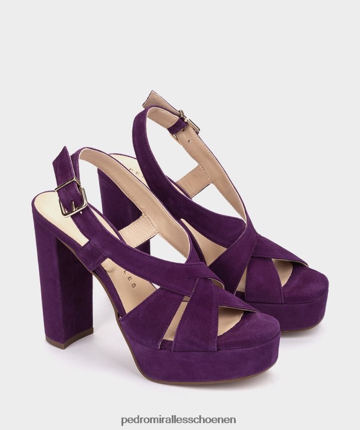 Sandalen met hak Pedro Miralles loopplein voor morado BV6H8F82