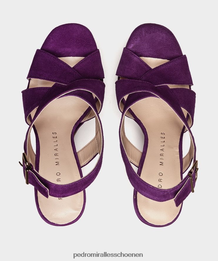 Sandalen met hak Pedro Miralles loopplein voor morado BV6H8F82