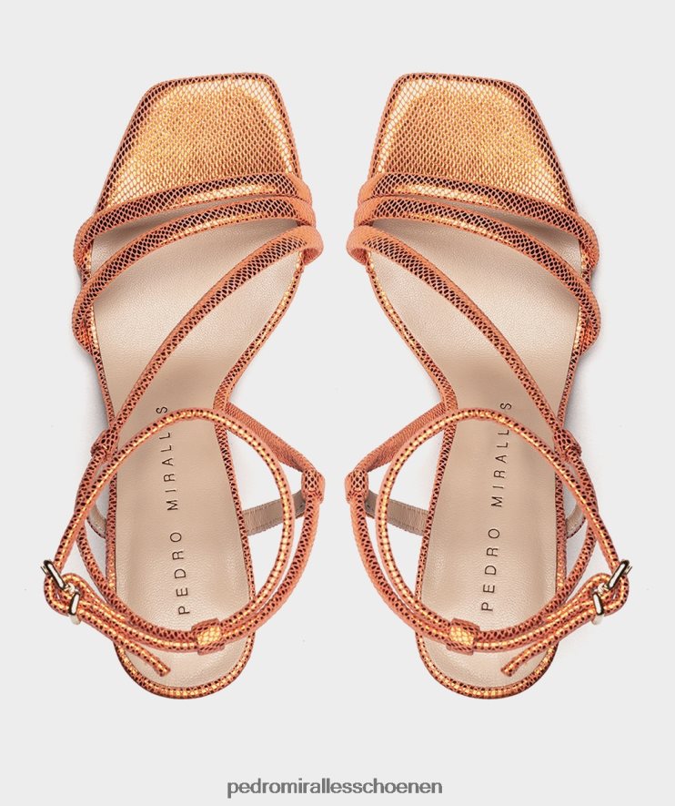 Sandalen met hak Pedro Miralles natalia serpiente metaal oranje BV6H8F12