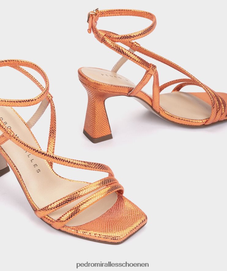 Sandalen met hak Pedro Miralles natalia serpiente metaal oranje BV6H8F12