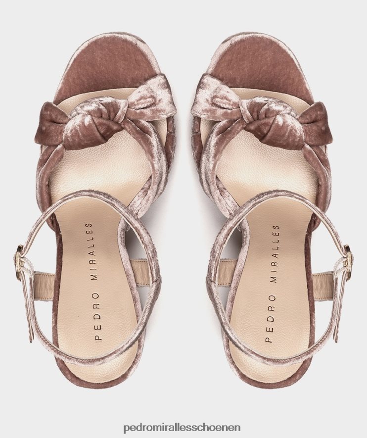 Sandalen met hak Pedro Miralles veelzijdig fluweel naakt BV6H8F56