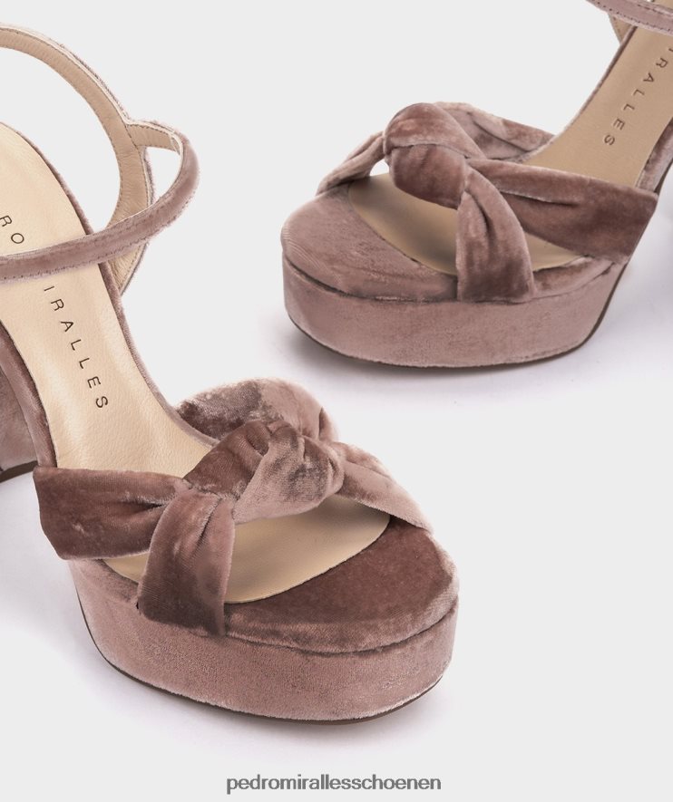 Sandalen met hak Pedro Miralles veelzijdig fluweel naakt BV6H8F56