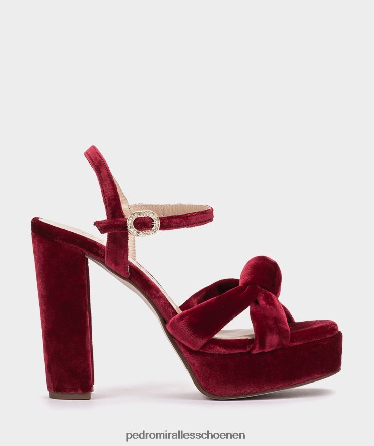 Sandalen met hak Pedro Miralles veelzijdig fluwelen guinda BV6H8F54