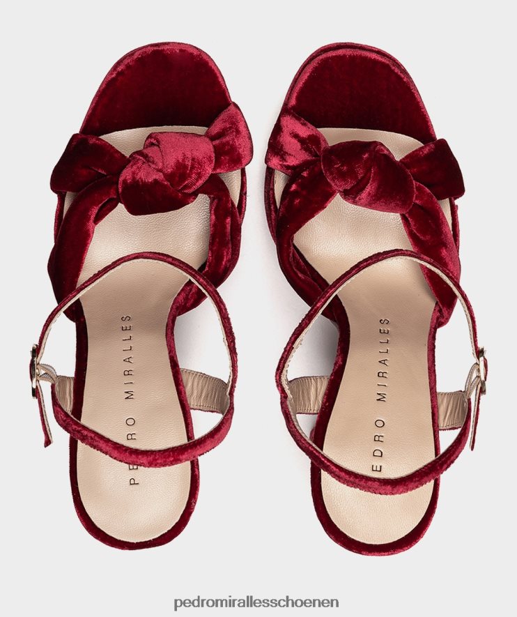 Sandalen met hak Pedro Miralles veelzijdig fluwelen guinda BV6H8F54