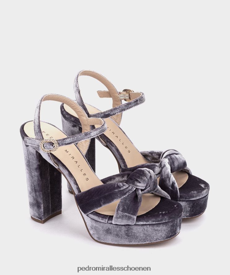 Sandalen met hak Pedro Miralles veelzijdig fluwelen malva BV6H8F55