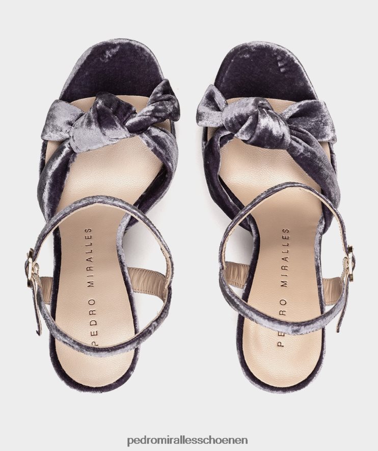 Sandalen met hak Pedro Miralles veelzijdig fluwelen malva BV6H8F55