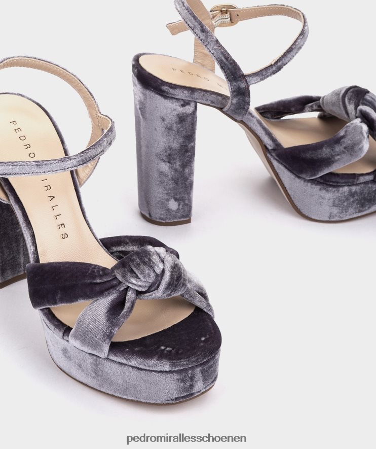 Sandalen met hak Pedro Miralles veelzijdig fluwelen malva BV6H8F55