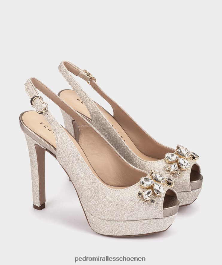 Sandalen met hak Pedro Miralles venecia heldere superchampagne BV6H8F86