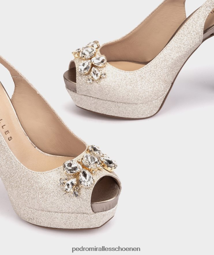 Sandalen met hak Pedro Miralles venecia heldere superchampagne BV6H8F86