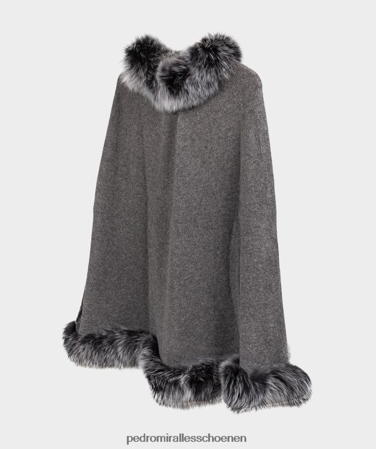 winterkledij Pedro Miralles poncho van cachemir grijze poncho BV6H8F615