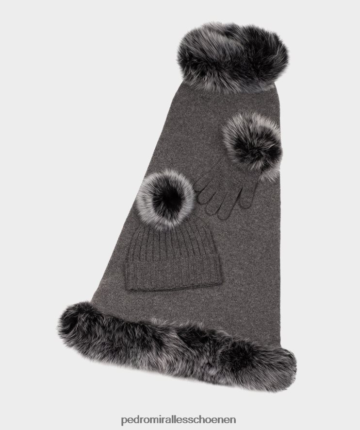 winterkledij Pedro Miralles poncho van cachemir grijze poncho BV6H8F615